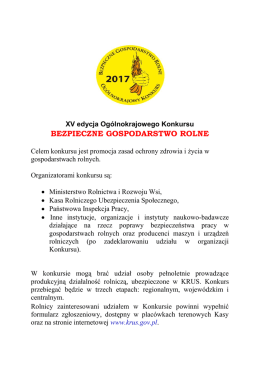 XV edycja Ogólnokrajowego Konkursu