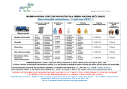 harmonogram 2017 smieci - Gmina Majdan Królewski