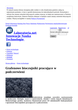 Grafenowe bioczujniki pracujące w podczerwieni