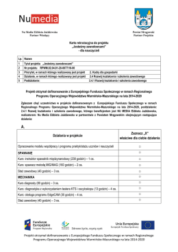 Formularz Zgłoszeniowy