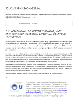 policja warmińsko-mazurska ełk: weryfikowali zgłoszenie z krajowej