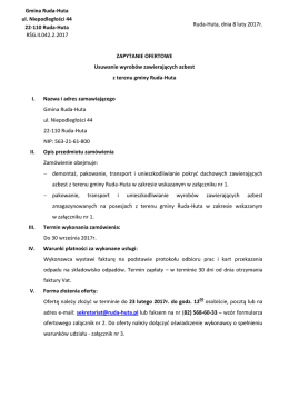 Gmina Ruda-Huta ul. Niepodległości 44 22-110 Ruda