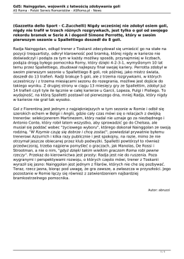 Wersja PDF - AS Roma.pl