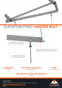 elevation fixed hanger bolt