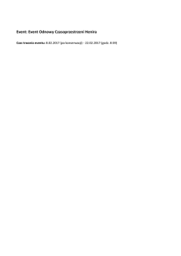 Event: Event Odnowy Czasoprzestrzeni Henira