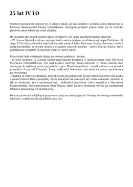 25 lat IV LO
