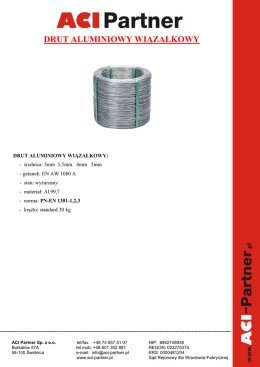 drut aluminiowy wiązałkowy