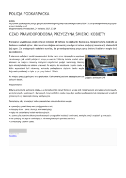 policja podkarpacka czad prawdopodobną przyczyną śmierci kobiety