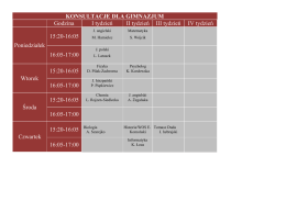 Konsultacje dla Gimnazjalistów