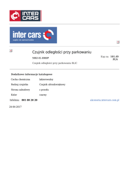 Czujnik odległości przy parkowaniu