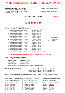 C E N N I K - siatki.com.pl