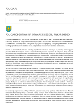 policja.pl policjanci gotowi na otwarcie sezonu piłkarskiego