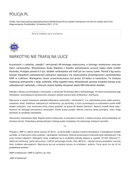 policja.pl ponad 4,5 tys. działek narkotyków nie trafi na rudzkie ulice