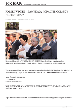 polski węgiel ma być dla polskiej gospodarki!?