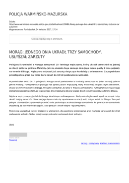 policja warmińsko-mazurska morąg: jednego dnia ukradł trzy