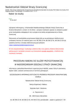 Generuj PDF z tej stronie - Nadodrzański Oddział Straży Granicznej
