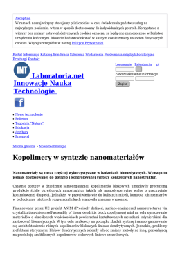 Kopolimery w syntezie nanomateriałów