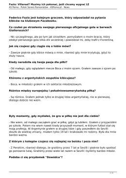 Fazio: Villareal? Musimy ich pokonać, jeśli chcemy