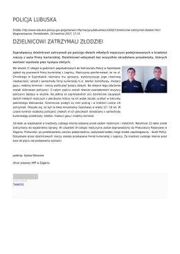 POLICJA LUBUSKA DZIELNICOWI ZATRZYMALI ZŁODZIEI