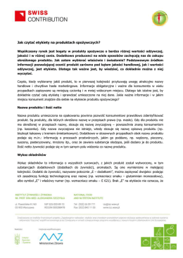 Jak czytać etykiety na produktach spożywczych?