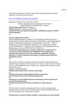 Adres strony internetowej, na kt&oacute;rej zamieszczona będzie