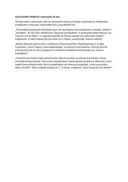 ŁUCJA DUSEK&ndash;FRANCUZ z Jaworzynki, 32 lata. G&oacute;ralka rodem z