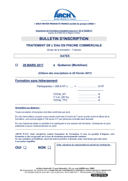 Téléchargez le bulletin d`inscription