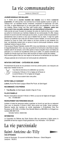 12 f&eacute;vrier 2017 - paroisses Lotbini&egrave;re Est