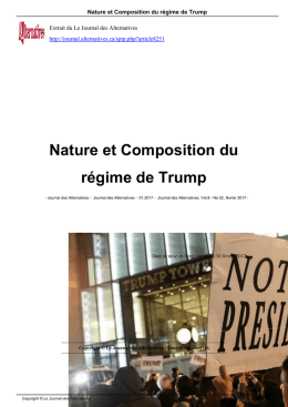 Nature et Composition du r&eacute;gime de Trump