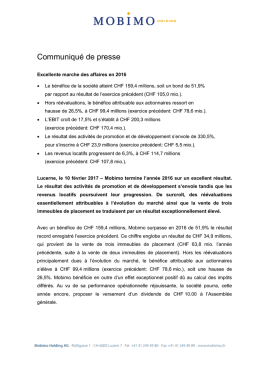 Communiqué de presse
