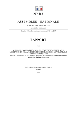 N&deg; 4455 ASSEMBL&Eacute;E NATIONALE