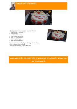 G&acirc;teau vanille framboise