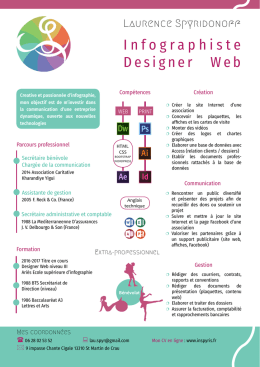 Voir mon CV - Laurence, infographiste web designer
