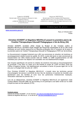 Christian ECKERT et Ségolène NEUVILLE posent la première