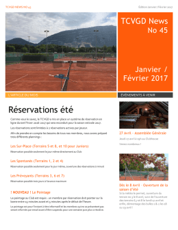 news tcvgd 45 - Tennis Club Veyrier Grand