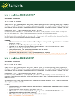 Info et conditions FREEKWHTOP Info et conditions