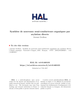 Synthèse de nouveaux semi-conducteurs organiques par arylation