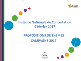 Instance Nationale de Concertation du 9 février 2017