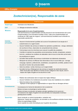 Zootechnicien(ne), Responsable de zone