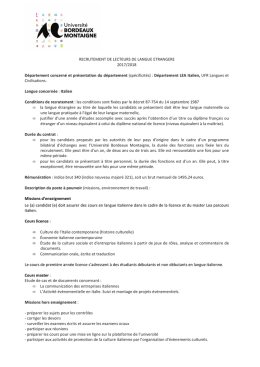 Fiche de poste lecteur lea italien 2017-2018