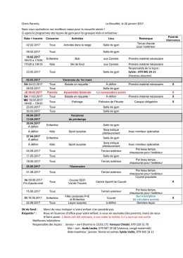 Programme Kids Enfantine 2017