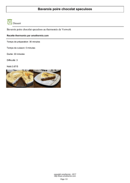 Bavarois poire chocolat speculoos