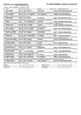 C4 - PRIX DE MUNICH - Samedi 11 Fevrier 2017