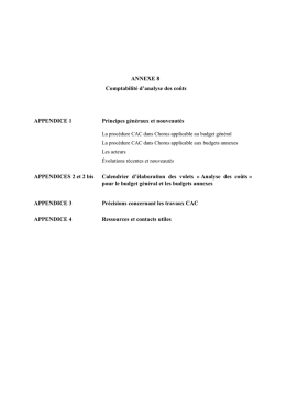 La CAC bascule dans CHORUS les programmes du budget général