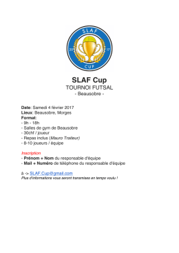 SLAF Cup - Informati..