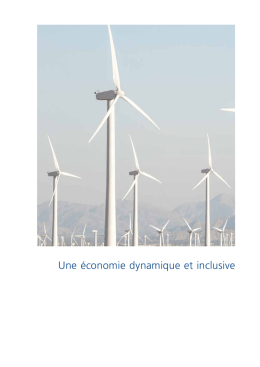 Une &eacute;conomie dynamique et inclusive