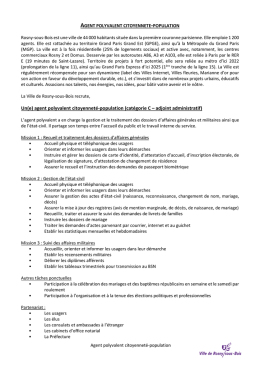 Annonce  - Ville de Rosny-sous-Bois