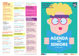 Agenda des seniors mars-avril 2017