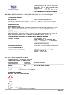 Fiche de données de sécurité conforme