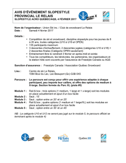 avis d`&eacute;v&eacute;nement slopestyle provincial le relais x